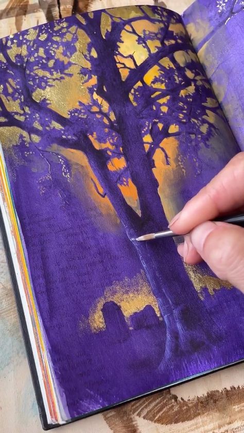 createmagazine on Instagram: Magical sketchbooks by @dinabrodsky 💜 link in bio to submit your work 🌳✨🌿 Instagram For Artists, Dina Brodsky, Gouache Art, Watercolor Art Lessons, Landscape Drawings, Mixed Media Artwork, Art Style Inspiration, Process Art, Drawing Challenge