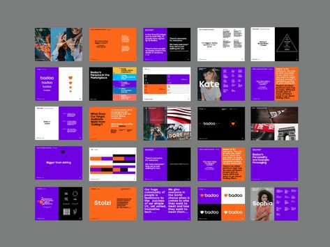 What Is Fashion Designing, Brand Manual, Desain Editorial, Design Editorial, Purple And Orange, Brand Guide, Brand Book, Brand Style Guide, Brand Guidelines