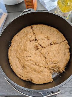 Dutch Oven Banana Bread Recipe, Dutch Oven Banana Bread, Glamping Recipes, Camp Oven, Oven Meals, Solar Cooker, Dutch Oven Bread, Dutch Oven Cooking, Dutch Oven Recipes