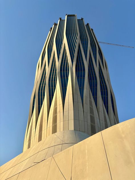 Photos reveal Zaha Hadid Architects' Central Bank of Iraq nearing completion Zaha Hadid Buildings, China Architecture, Baghdad Iraq, Skyscraper Architecture, Brick Architecture, Zaha Hadid Architects, Storey Homes, University Of Southern California, Central Bank