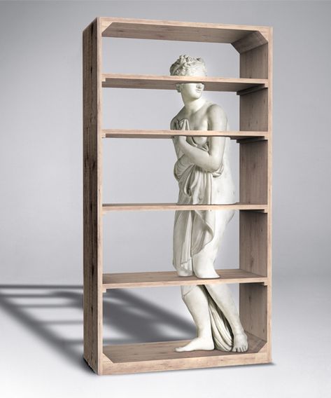 fabio novembre venus bookcase for driade Attic Bedroom Designs, Creative Furniture, Wooden Crates, Feminine Beauty, Book Shelf, House Made, Art Furniture, Wooden Shelves, Luxury Interior Design