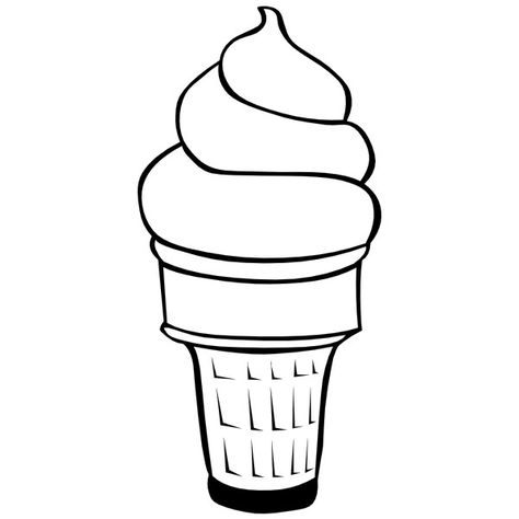 Ice cream cone outline USE!!!! ❤ liked on Polyvore featuring outlines, fillers, backgrounds, drawings, frame and borders Printable Ice Cream, Ice Cream Coloring, Vegetable Coloring Pages, Ice Cream Coloring Pages, Fruit Coloring Pages, Food Coloring Pages, Flag Coloring Pages, Ice Cream Van, Yummy Ice Cream