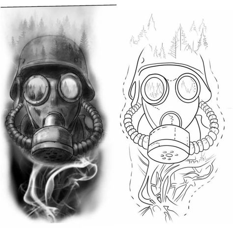 Gas Mask Tattoo Stencil, Skull Gas Mask Tattoo, Gasmask Drawing, Gas Mask Tattoo Design, Skull Tattoo Stencils Outline, Gasmask Tattoo, Realism Tattoo Stencil, Gas Mask Tattoo, Tattoo Design Tattoo