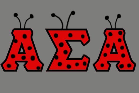 Ladybug Alpha Sigma Alpha letters Alpha Sigma Alpha Canvas, Alpha Sigma Alpha Graphics, Light Blue Nails, Alpha Sigma, Sigma Alpha, Alpha Sigma Alpha, Morale Patch, Razzle Dazzle, Greek Letters