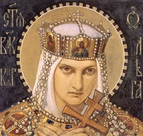 Saint Olga of Kyiv is Ukraine's patron saint of both defiance and vengeance St Olga Of Kiev, Olga Of Kiev, Santi Cattolici, Historical Women, Medieval World, Byzantine Icons, Romantic Art, Catholic Art, Orthodox Icons