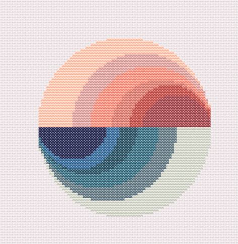 Circular Sun cross stitch pattern - Stitch With Mim's Ko-fi Shop - Ko-fi ❤️ Where creators get support from fans through donations, memberships, shop sales and more! The original 'Buy Me a Coffee' Page. Circular Cross Stitch Patterns, Cross Stitch Circle Pattern, Cross Stitch Designs Modern, Circle Cross Stitch Pattern, Sun And Moon Cross Stitch, Ying Yang Cross Stitch Pattern, Sun Cross Stitch Pattern, Sun Cross Stitch, Modern Cross Stitch Patterns