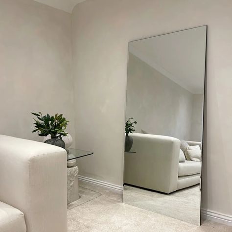 Frameless Mirror Bedroom, Large Rectangle Mirror, Huge Mirror, Full Mirror, Esthetician Room, Frameless Mirror, Contemporary Mirror, Living Room Mirrors, Bedroom Mirror