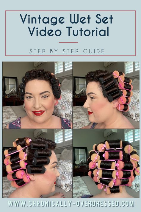 Vintage Curler Set Pattern, Vintage Wet Set Patterns, 1950s Roller Set, 1950s Curler Patterns, 1950s Roller Set Pattern, Curler Pattern Short Hair, 50s Roller Set, 1950s Hair Roller Pattern, Wet Set Curls Vintage Hairstyles