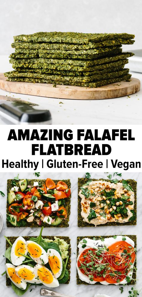 Falafel Flatbread, Healthy Flatbread, Resep Vegan, Vegan Falafel, Vegan Flatbread, Mediterranean Flavors, Spring Meals, Flatbread Recipe, Falafel Recipe