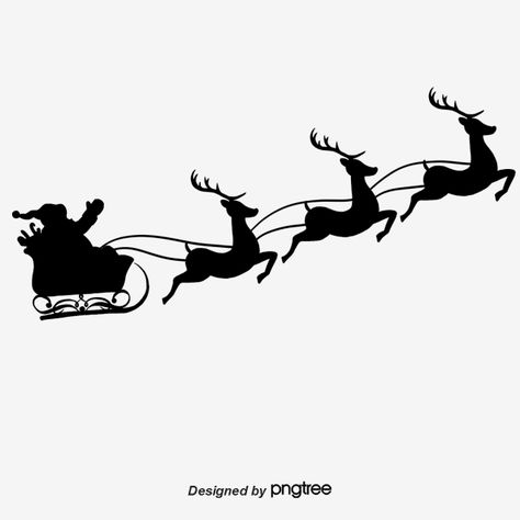 Silhouette Santa Claus, Santa Reindeer Silhouette, Merry Christmas Silhouette, Santa Claus Silhouette, Christmas Window Silhouettes, Christmas Sketch Ideas, Christmas Silhouette Images, Santa Claus Sketch, Reindeer Sketch