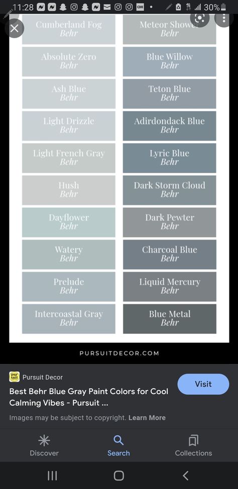 Behr Soft Blue Paint Colors, Bear Blue Gray Paint Colors, French Blue Paint Color Behr, Blue Grey Paint Bathroom, Behr Paint Blue Grey, Behr Dusty Blue, Behr Slate Blue Paint Colors, Blue Grey Paint Color Behr, Behr Blue Willow