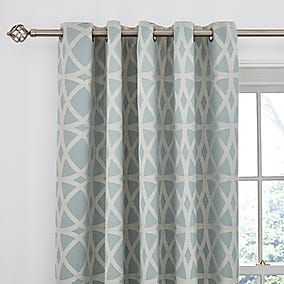 Duck Egg Blue Colour Palette, Duck Egg Blue Living Room, Duck Egg Bedroom, Duck Egg Blue Bedroom, Duck Egg Curtains, Duck Egg Blue Colour, Interlocking Pattern, Curtains Dunelm, Plain Curtains