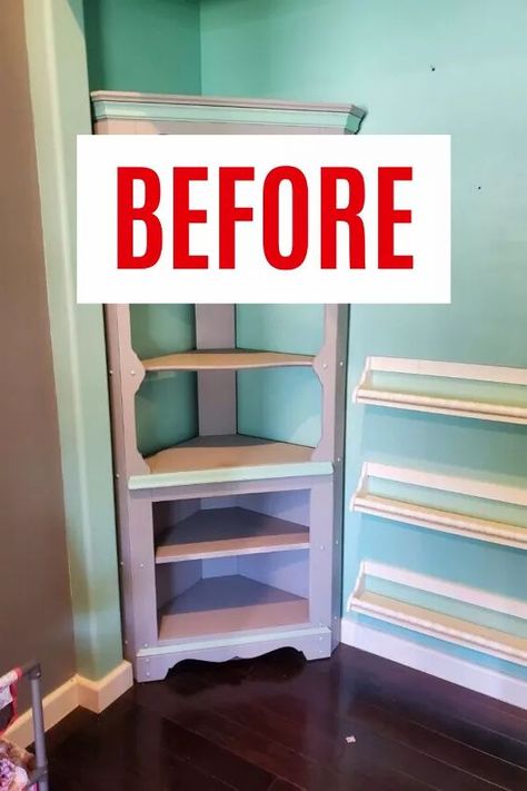 Quick and cheap closet desk nook makeover just in time for back to school. Check out this budget friendly idea how to turn a small nook into a fun desk nook for homework. Closet Desk Nook, Nook Makeover, Pottery Barn Desk, Thrift Store Furniture Makeover Diy, Nook Diy, Cheap Closet, Furniture Repurposing, Diy Tufted Headboard, Closet Desk