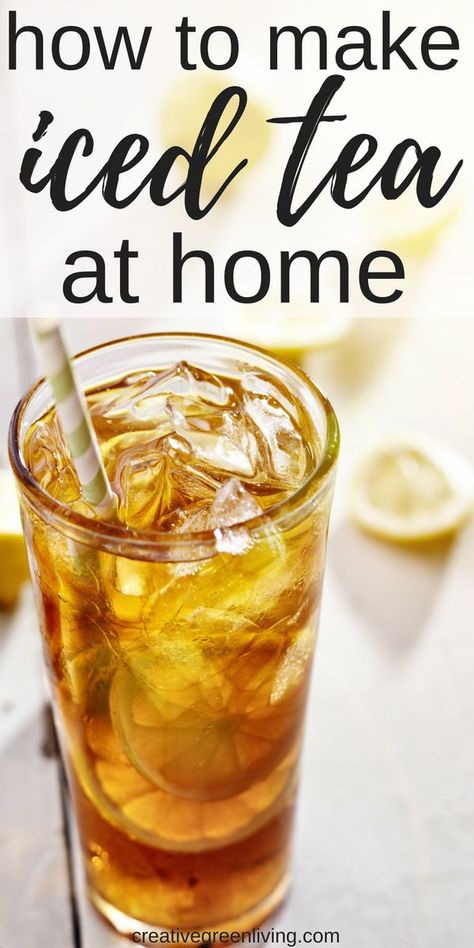 Making unsweetened iced tea at home is easy! Learn how to make iced tea from scratch without a mix, coffee maker or other fancy equipment #tea #icedtea How To Make Iced Tea, Healthy Teas Recipes, Iced Tea Recipes Homemade, Unsweetened Iced Tea, Homemade Iced Tea, Making Iced Tea, Easy Teas, Tea At Home, Homemade Tea