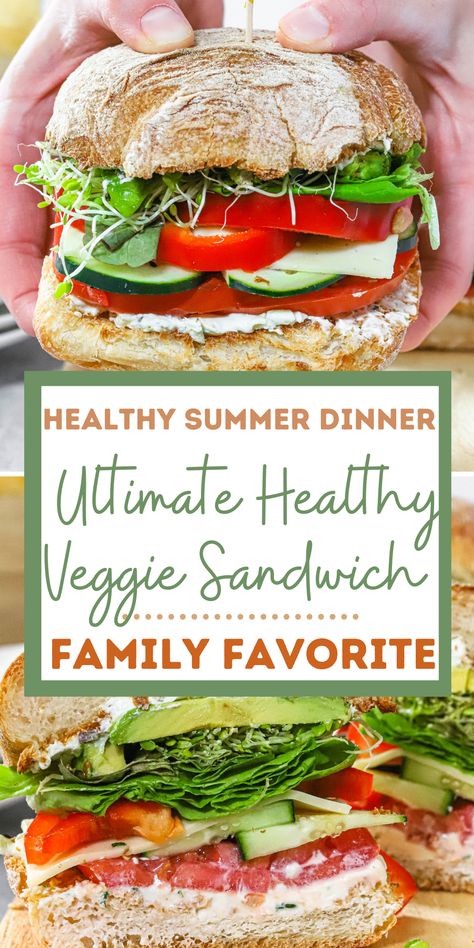 This must make healthy & easy dinner is something you and your family will love this summer! It is delicious, clean, easy and perfect for a healthy vegetarian dinner. This is not your average veggie sandwich, get ready to take your sandwitch game to a whole new level! Healthy Vegetarian Sandwich Recipes, Healthy Easy Dinner, Veggie Sandwiches, Vegetarian Sandwich Recipes, Summer Sandwiches, Healthy Veggie, Healthy Vegetarian Dinner, Vegetarian Sandwich, Veggie Sandwich