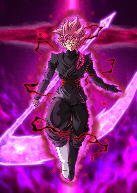 Goku Black Ssj Rose, Goku Black Ssj, Super Saiyan Rose, Dragon Ball Z Iphone Wallpaper, Rose Aura, Gogeta And Vegito, Image Spiderman, Dragon Ball Wallpaper Iphone, Goku Wallpaper