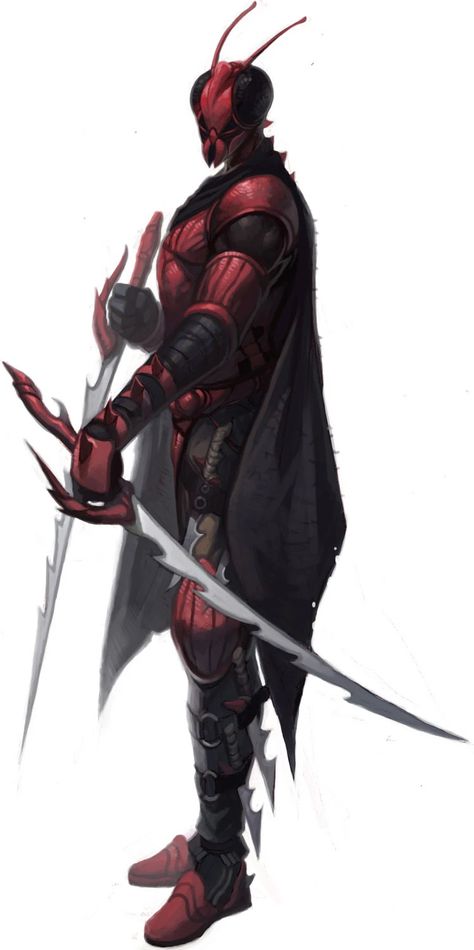 Insect Armor, Insect Warrior, Assassin Of Red, Alien Concept Art, Monster Concept Art, Fantasy Races, Dungeons And Dragons Characters, Dnd Art, Fantasy Rpg