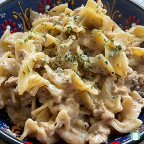 Ground Chicken Stroganoff, Chicken Stroganoff, Ground Chicken Recipes, Stroganoff Recipe, Ground Chicken, Ww Recipes, How To Cook Eggs, Creamed Mushrooms, Cream Of Chicken Soup