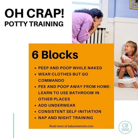 Oh Crap Potty Training 6 Blocks Oh Crap Potty Training Method, Potty Training Methods, Potty Training Help, Potty Training Books, Night Training, Who Is A Teacher, Potty Training Boys, Toddler Potty Training, Potty Training Chart