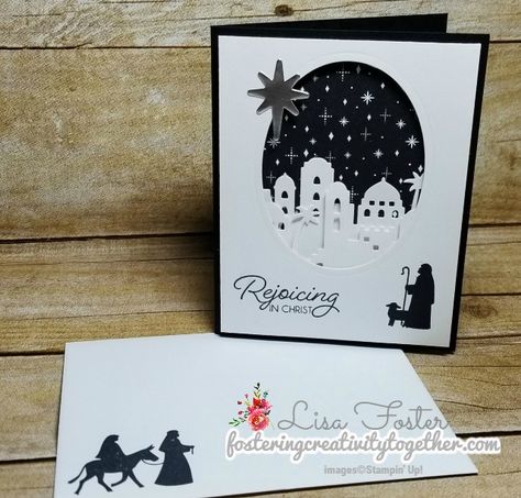 Splitcoaststampers FOOGallery - Night in Bethlehem Christmas Card Christmas Cards Nativity, Night In Bethlehem, Nativity Cards, Nativity Christmas Cards, Stampin Up Weihnachten, Bethlehem Christmas, Christmas Cards 2018, Religious Christmas Cards, Christmas Event