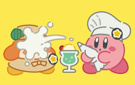 Kirby Cafe, Nintendo Mario Bros, Waddle Dee, Cute Kirby, Kirby Games, Kirby And Friends, Kirby Character, Kirby Stuff, Meta Knight