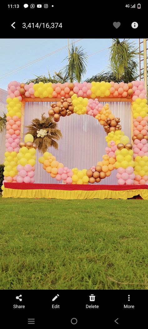 Baloon Decoration Ideas Birthday, Surprise Birthday Party Decorations, Birthday Party Halls, Baby Milk Bath, Indian Wedding Decorations Receptions, Party Halls, Asif Ali, Simple Stage Decorations, Diy Floral Decor