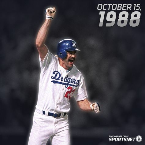 On October 15, 1988, Kirk Gibson hit one of the most memorable home runs in Dodgers' history. Dennis Eckersley, Kirk Gibson, Mlb Dodgers, Willie Mays, Dodgers Baseball, The Outfield, Home Run, Los Angeles Dodgers, Major League Baseball