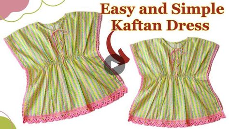 How To Sew Kaftan Dress, Sewing Lessons, I Will Show You, Kaftan Dress, Hi Everyone, Dress Cuts, Sewing Techniques, Sewing Dresses, Dress Making