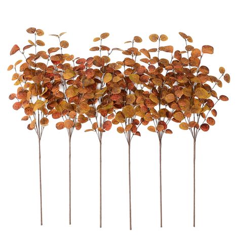 PRICES MAY VARY. High-quality materials: Fake eucalyptus leaves are composed of high-quality iron wire and plastic, and the leaves are composed of silk flowers, which are soft to the touch and give you a real touch. The stem is made of iron wire wrapped in plastic, which can be cut to any shape and height Size:Per flower length about 27 in, The width of Bundle flower heads about 11 in,A total of 3 big fork,Total about 10pcs small fork. The stems are made of iron wire wrapped with plastic. If the Fall Floral Stems, Fall Eucalyptus, Fall Stems, Birch Leaves, Artificial Eucalyptus Garland, Eucalyptus Stems, Fall Stem, Artificial Leaves, Artificial Eucalyptus