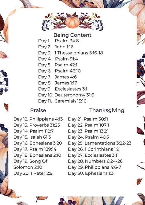 Blessings Bible Verses, Abc Wallpaper, Scripture Plans, Thanksgiving Devotions, Thanksgiving Bible Verses, Verse Memorization, Proverbs Woman, Being Content, Scripture Writing Plans