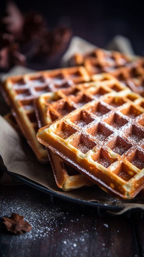 Belgian Waffles Aesthetic, Waffles Decorados, Waffles With Nutella, Waffle Aesthetic, Waffles Aesthetic, Potato Waffles, Sweet Potato Waffles, Belgian Waffles, Catering Company