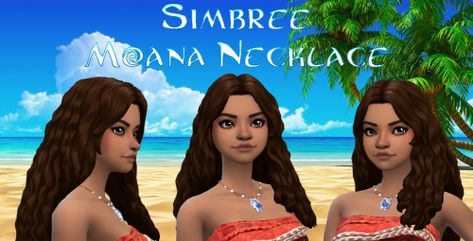 Sims 4 Moana Cc, Polynesian Sims 4 Cc, Sulani Sims 4, Sims 4 Disney Princess Cc Tiana, Sims 4 Disney Princess Cc Snow White, Moana Necklace, Anna Green, Heart Of Te Fiti, Zombie Christmas