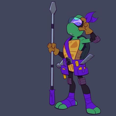 Tmnt Redesign, Rottmnt Donatello, Donnie Tmnt, Cartoon Style Drawing, Teenage Mutant Ninja Turtles Art, Ninja Turtles Art, Cute Turtles, Mutant Ninja, Teenage Mutant