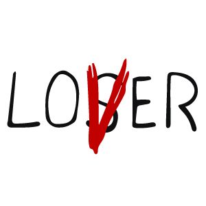 Loser Lover Painting, Lover Loser Tattoo, Cool Screensavers, Lover Loser, Yin Yang Tattoos, Cool Dude, No Bad Days, Tumblr Stickers, Fotografi Editorial