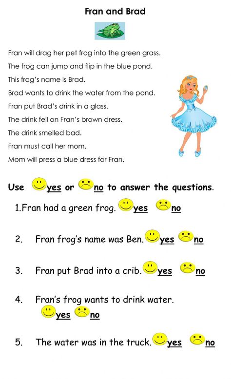 R Blends activity Blends Reading Comprehension, R Blends Worksheets, R Blends, Blends Activities, Pet Frogs, From The Pond, Reading Passages, School Subjects, Online Workouts