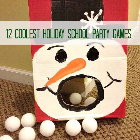 12 Coolest Holiday School Party Games   (Find a gift bag with a snowman and have students use tweezers to put snow in   his mouth while counting) Preschool Christmas Party, School Party Games, Classroom Christmas Party, School Holiday Party, School Christmas Party, Christmas Kindergarten, Kids Christmas Party, Holiday Games, Christmas School