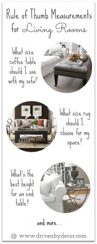 Must-have tips for choosing end tables, coffee tables and rugs What Size Coffee Table, Film Decor, Driven By Decor, Nate Berkus, Décor Diy, Design Living Room, Interior Design Tips, Living Room Inspiration, Decorating Tips