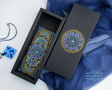 Mandala Bookmark, Leather Wrist Cuff, Reading Accessories, Hand Painted Glasses, Travel Jewelry Organizer, Custom Bookmarks, Personalized Bookmarks, Bookmarks Kids, Leather Bangle