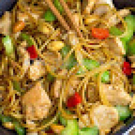 Subgum Chicken Lo Mein #justapinchrecipes Chicken Lo Mein, Lo Mein, Pan Sizes, Red Bell Pepper, Boneless Skinless Chicken Breast, Fish Sauce, Skinless Chicken Breast, Soy Sauce, Pasta Salad