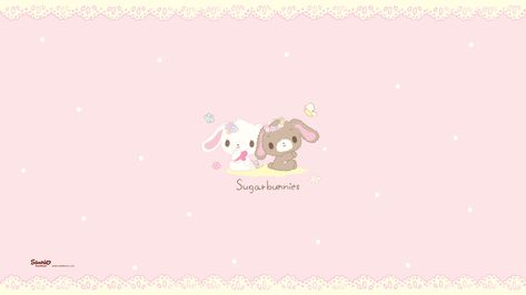 Sugarbunnies Desktop Wallpaper, Bunny Desktop Wallpaper Aesthetic, Google Customize Wallpaper, My Melody Wallpaper Ipad, My Melody Wallpaper Desktop, My Melody Desktop Wallpaper, Sugarbunnies Wallpapers, Wallpapers Coquette, Rabbit Background