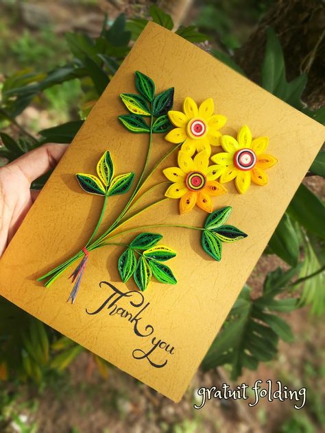 Paper quilling greetingcard by Nipuni Silva Quilling Greeting Cards Ideas, Quilling Greeting Cards, Love Paper Crafts, Quilling Birthday Cards, Quilling Work, Quilling Craft, Quilling Cards, Quilling Art, Cards Ideas