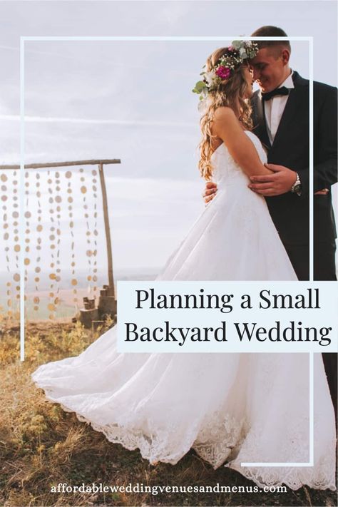 How to Plan a Small Backyard Wedding in 2021 — Affordable Wedding Venues & Menus Minimalist Home Wedding, Quick Backyard Wedding, At Home Wedding Ideas Small, Fall Backyard Wedding Ideas, Backyard Country Wedding, Backyard Wedding Bar, Ugly Wedding, Backyard Wedding Food, Backyard Wedding Invitations