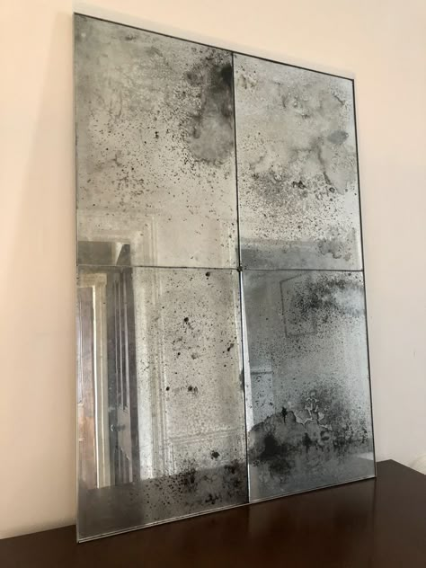 Aged Glass Mirror Dinner Bench, Glass Mirror Tiles, Mirror Screen, Antique Mirror Glass, Aged Mirror, Antiqued Mirror, Luxury Mirrors, Antique Mirrors, Contemporary Mirror