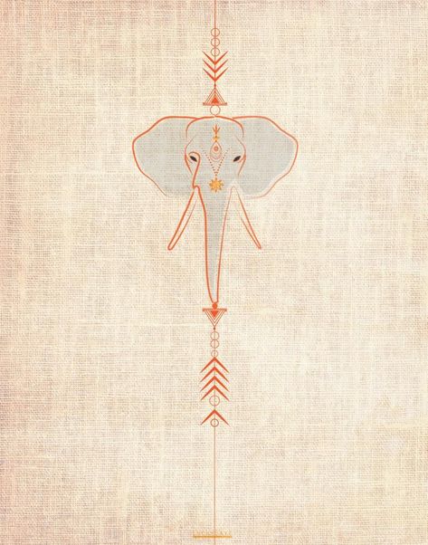 Elephant Art Elephant Ear Tattoo, Drawing Of An Elephant, Symbols Of Strength Tattoos, Minimal Drawing, Elephant Motif, Simple Line Drawing, Elephant Print Art, Thai Elephant, Asian Tattoos