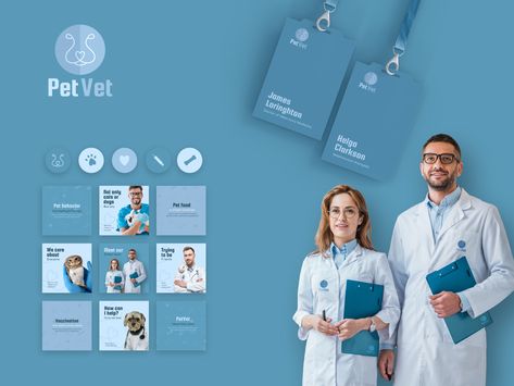 Brand identity for vet clinic by Maria Shkodenko Vet Clinic Branding, Vet Clinic, Pet Vet, Vet Clinics, Veterinary Clinic, Animal Behavior, Brand Design, Brand Identity, Food Animals