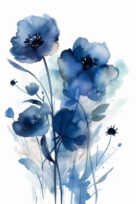 Watercolor Navy blue poppies Clipart, 12 High Quality Navy blue poppies JPGs  DOWNLOAD You will receive a digital file, no physical items will be shipped! Please download the separate folders in the archives one by one if you have a slow wifi to avoid corrupted files or errors.  INCLUDED  - 2 ZIP files - 12 (JPG files) - Size: 3584 x 5376px  PRINT  Please keep in mind that there may be slight variations in color between what you see on your screen and what prints if you plan on printing these im Poppies Clipart, Slow Wifi, Blue Poppies, Navy Art, Blue Poppy, Watercolor Blue, Art Card, Flower Illustration, Paper Craft