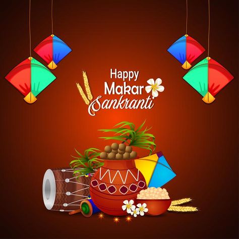 Happy makar sankranti greeting card Prem... | Premium Vector #Freepik #vector #celebration #india #festival #holiday Akshaya Tritiya Images, Happy Sankranti Images, Makarsankranti Rangoli, Happy Sankranti Wishes, Sankranti Greetings, Happy Akshaya Tritiya Images, Makar Sankranti Photo, Makar Sankranti Greetings, Sankranti Images