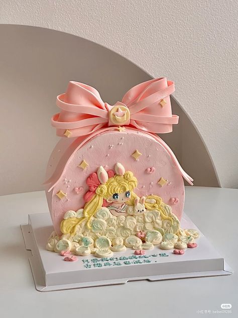 Birthday Cake Sailor Moon, Pastel Sailor Moon, Moon Birthday Cake, Sailor Moon Cakes, Sailor Moon Birthday, Moon Birthday, Candy Birthday Cakes, Anime Cake, Princess Birthday Cake