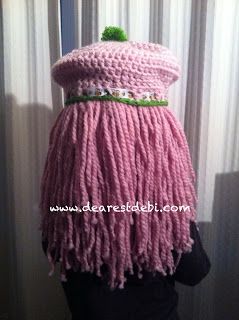 Strawberry Shortcake Inspired Hat and Wig Free Crochet Pattern by DearestDebi Crochet Strawberry Shortcake, Strawberry Shortcake Hat, Cake Hat, Theatre Dress, Halloween Knitting, Crochet Costumes, Crochet Strawberry, Crochet Beanie Pattern, Adorable Crochet