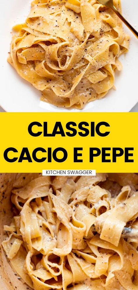 Our cacio e pepe is made with pappardelle pasta, freshly grated pecorino romano cheese, and freshly ground black peppercorns. The only other very important “ingredient” is reserved starchy pasta water. This serves as a means of extracting pepper flavor and providing the backbone for the cheese. Try it out tonight! Pepperdella Pasta Recipe, Sauce For Pappardelle, Mushroom Pappardelle Pasta, Recipes With Pappardelle Pasta, Beef Pappardelle Recipes, Parpadelle Pasta Homemade, Easy Pappardelle Recipes, Egg Pappardelle Recipes, Homemade Pappardelle Pasta